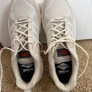 Merrell Women's Gray/Cream Steel Toe ComfortBase Sneakers